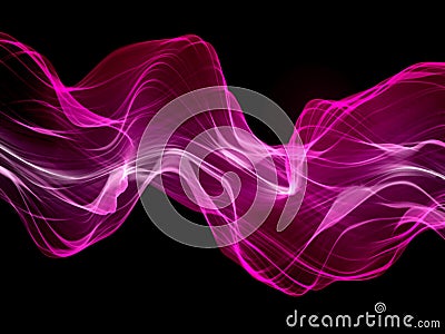 Pink smoke waves background. Stock Photo