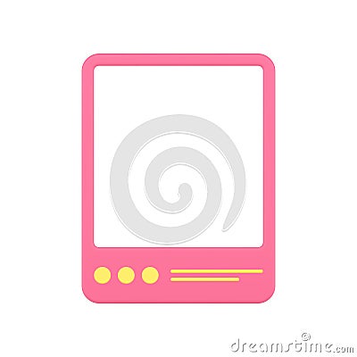 Pink social madia post frame 3d icon vector illustration Vector Illustration