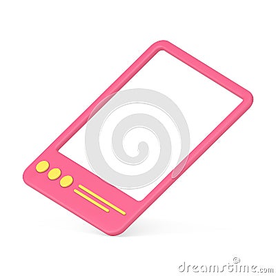 Pink social madia post frame 3d icon vector illustration Vector Illustration