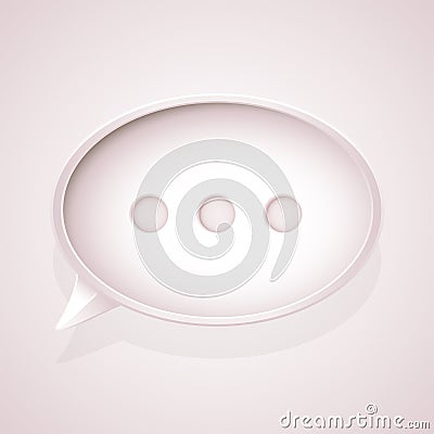 Pink speech bubble Vector Illustration