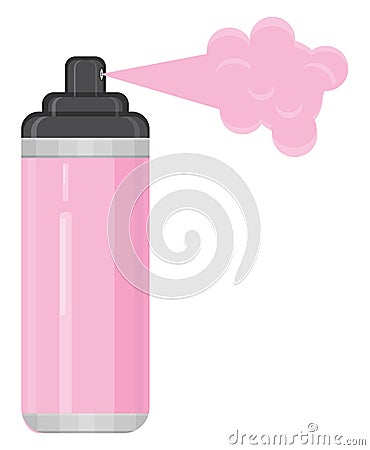 Pink spray paint, icon Vector Illustration