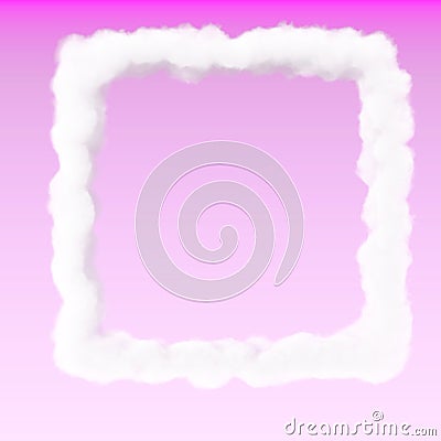 Pink Square Cloud in the Sky Stock Photo