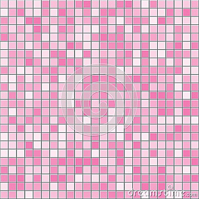 Pink square tiles seamless vector texture Stock Photo