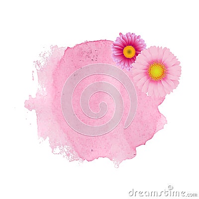 Pink Stain With Gerber Vector Illustration