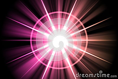 Pink Star Sunburst Abstract Stock Photo