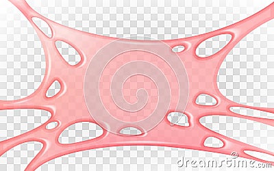 Pink sticky bubble gum isolated Cartoon Illustration