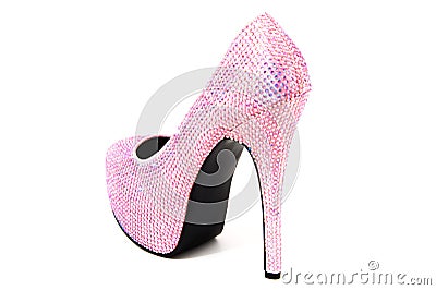 Pink Stiletto Shoes Stock Photo