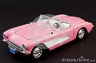 Pink stylish classic sports car Stock Photo