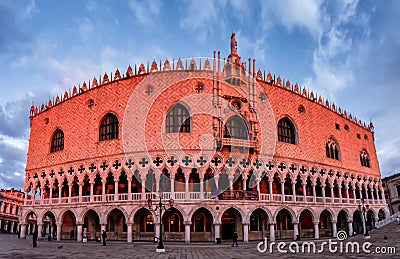 Pink sunrise over San Marco, Venice Editorial Stock Photo