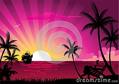 Pink Sunset Stock Images - Image: 10030634