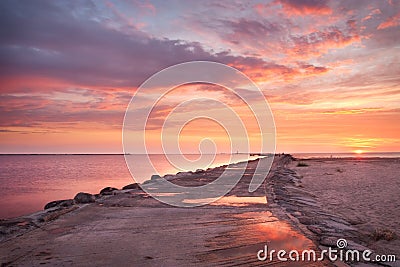 Pink sunset Stock Photo