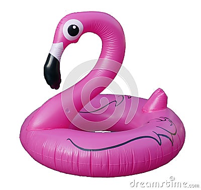 Pink Swan floating water toy Stock Photo