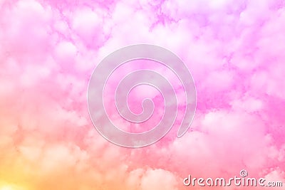 Pink sweet gradient sky cloud background Stock Photo