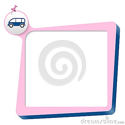 Pink text box Vector Illustration