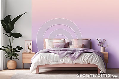 Pink-Themed Living Space Stock Photo