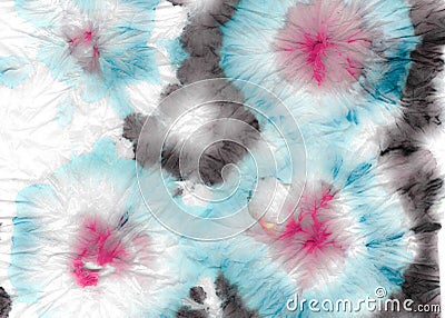 Pink Tie Dye. Tiedye Swirl Print. Textile Cool Stock Photo