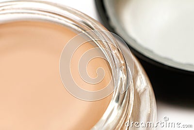 Pink tonal cream fragment Stock Photo