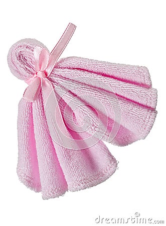 Pink towel Stock Photo