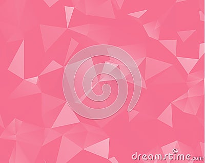 Pink triangle background design. Geometric background in Origami Vector Illustration