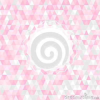 Pink triangle background Vector Illustration