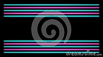 Pink and turquoise neon lights Stock Photo