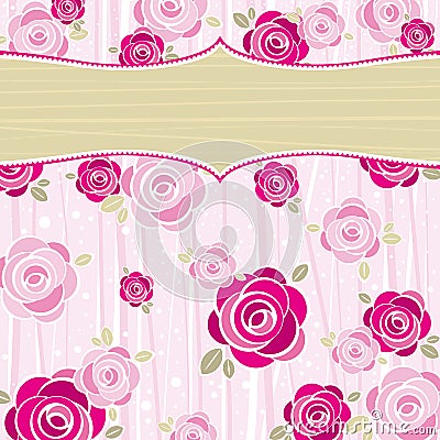 Pink valentine background, Vector Illustration