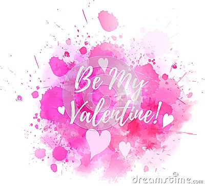 Pink Valentine splash Vector Illustration