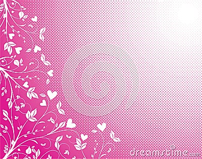 Pink valentines background Vector Illustration