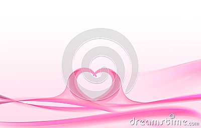 Pink valentines waves Stock Photo