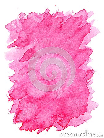 Pink violet water color paint rough edge square shape texture Stock Photo