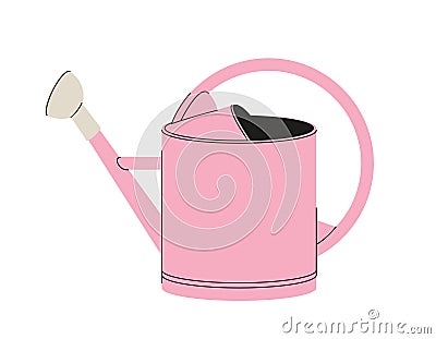 Pink watering can concept Vector Illustration