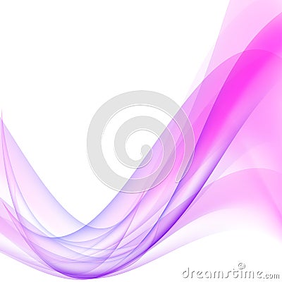 Pink waves on a white background. Abstract background. Vector Illustration