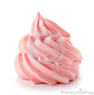 Pink whipped cream Stock Photo