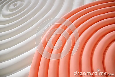 A pink and white abstract ripples wave background Stock Photo