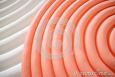 A pink and white abstract ripples wave background Stock Photo