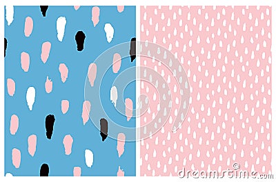 Funny Doodle Backdrop. Simple Geometric Vector Seamless Pattern. Vector Illustration