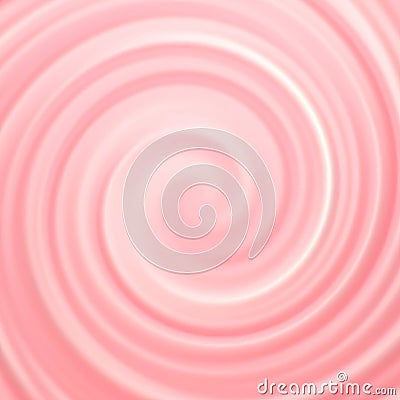 Pink and white cream swirl abstract background Cartoon Illustration