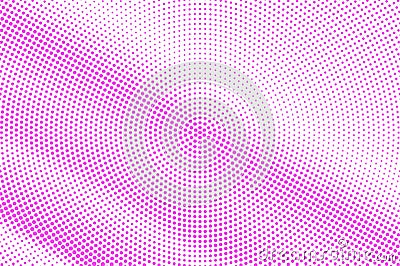 Pink on white dotted halftone. Half tone background. Textured dotted gradient. Stock Photo