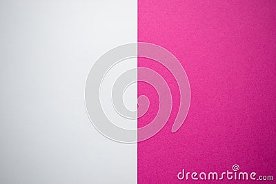 Pink and white equally divided background Stock Photo