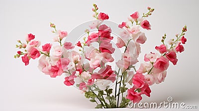 Pink And White Flowers: A Harmonious Blend Of Nature And Artistry Stock Photo