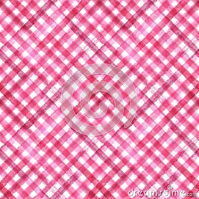 Pink and white plaid background Stock Photo