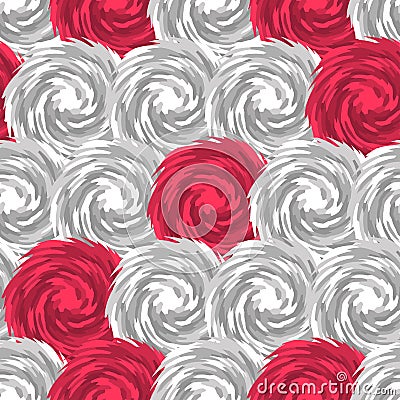 Pink and white swirl tiling Vector Illustration