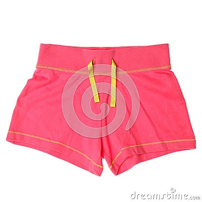 Pink womens shorts Stock Photo