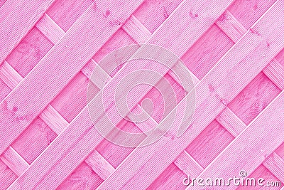 Pink Wooden lattice or trellis background Stock Photo