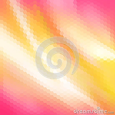 Pink-yellow bright hexagon background. cover. eps 10 Cartoon Illustration