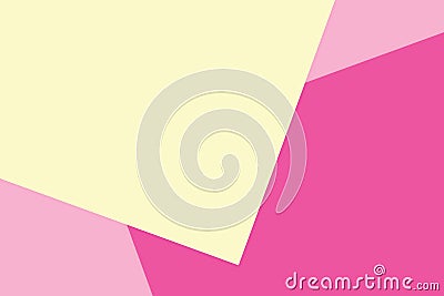 Pink yellow colorful soft paper pastel background, minimal flat lay style for fashionable cosmetics pastel color top view Stock Photo