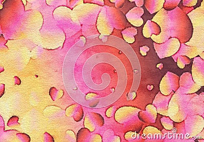 Pink and Yellow Valentine Texture Background Design Stock Photo