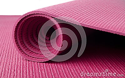 Pink Yoga Mat Stock Photo
