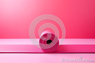 Pink Yoga Mats and Wellness Retreat, pink life Stock Photo