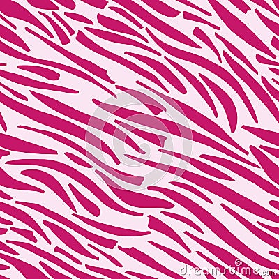 Pink zebra print skin vector illustration design. Cartoon Illustration